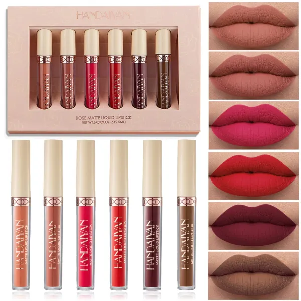 Handaiyan Matte Velvety Lipstick Set (6 pcs)